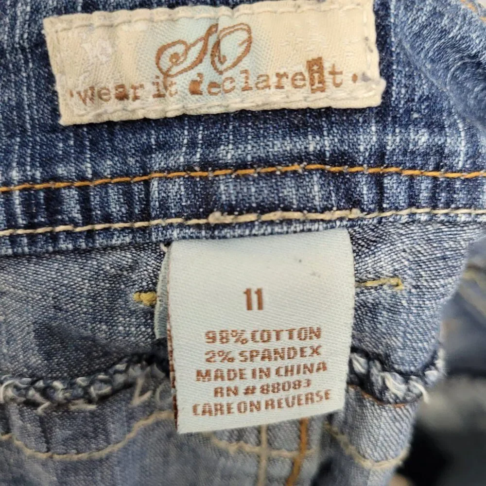 Vintage y2k So short blue shorts raw frayed hem size 11